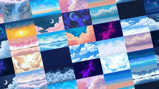 Pixel Skies Background pack