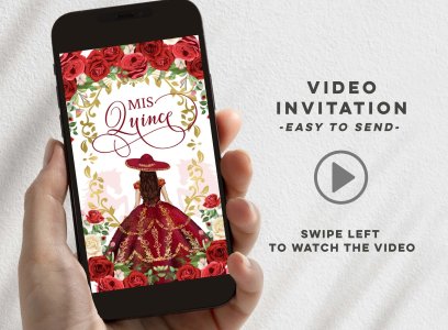 Digital promo Spanish Western Red Burgundy